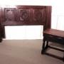 French Gothic Carved Oak Bed Head Board
