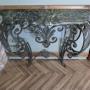 French Iron and Marble Console Table 