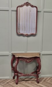 French Painted Console Or Hall Table With Matching