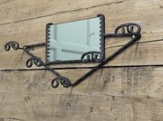 French Retro Chic Iron Hat And Coat Rack, Mirror