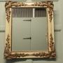 French Rococo Gilt and Cream Wall Mirror