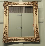 French Rococo Gilt And Cream Wall Mirror