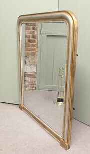 French Silver And Gold Louis Philippe Wall Mirror