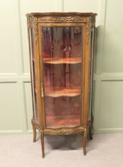 French Walnut And Ormolu Mounted Vitrine 