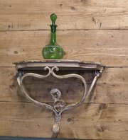 French Wrought Iron Console Or Hall Shelf