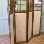 French  4 Fold Screen, Gilt Mirror Room Divder