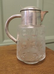 German Art Deco Crystal And Silver Plated Chiller 