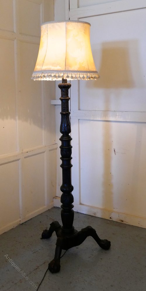 Antiques Atlas Gothic Oak Torchere Floor Standing Standard Lamp