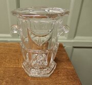 Hand Cut Crystal Champaign Ice Bucket Signed  