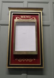 Hand Painted Brass Bistro Menu Board 