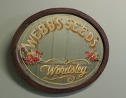 Hand Painted  Oval Mirror Advertising “Webbs Seeds