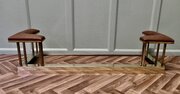 Handsome Art Deco Brass And Leather Club Fender