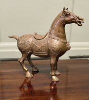 Intricately Decorated Bronze Tang Horse