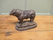 Iron Bull Desk Ornament With Bronze Finish Patina 