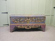 Italian Original Large Hand Painted Cassone Chest