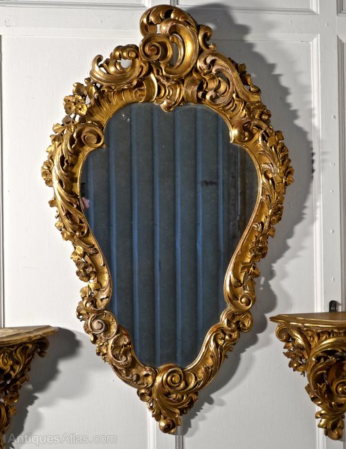 Antiques Atlas Large 19th Cent French Rococo Gilt Console Mirror 19th Cent French Rococo Gilt Console Mirror