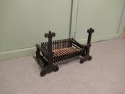 Large 19th Century Andirons With Grate