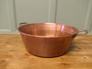 Large 19th Century Double Handled Copper Jam Pan