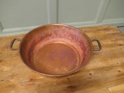 Large 19th Century Double Handled Copper Pan