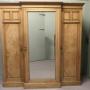 Large Ash Arts & Crafts Triple Breakront Wardrobe