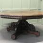 Large Carved Gothic Oak Centre Dining Table