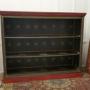 Large Folk Art  Painted Open Bookcase.
