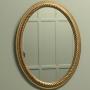 Large Gilt Oval Mirror with Rope Edging Border