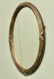 Large Gilt Oval Wall Mirror