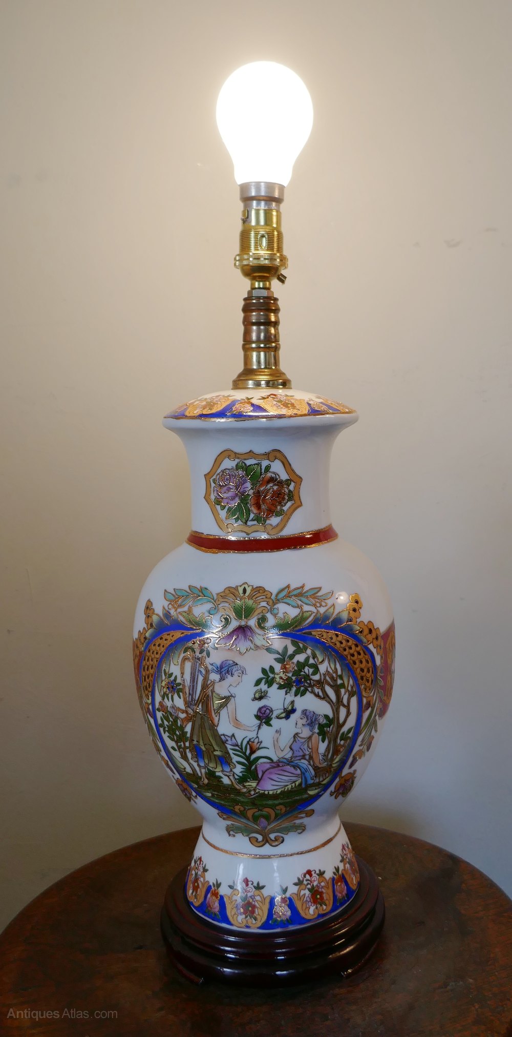 Antiques Atlas Large Vintage Porcelain Vase Lamp Classic Oriental