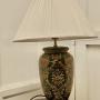 Large Vintage Porcelain Vase Lamp  Chintz Design   A Lovely Vintage piece and it comes with a pleated linen shade Each side of t