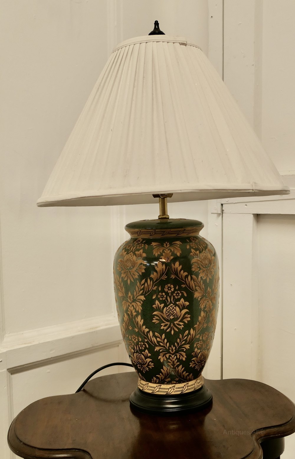 Antiques Atlas Large Vintage Porcelain Vase Lamp, Chintz Design