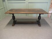 Late 19th Century Oak Refectory Dining Table
