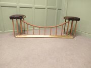 Leather Upholstered Copper And Brass Club Fender