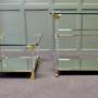 Mid Century Glass Drinks Trolley with Side Table