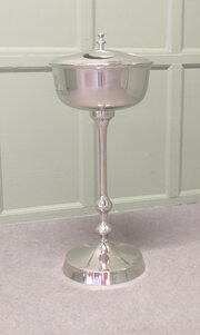 Mid  Century Floor Standing Chrome Ice Bucket