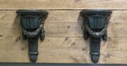  Pair Of 19th Century Green Wall Brackets