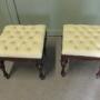Pair of Chesterfield Buttoned  Library Stools