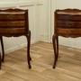 Pair of French 3 Drawer Cherry Wood Bedside Cabinets