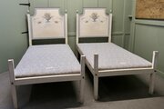 Pair Of Hand Painted Twin Beds / King Double Bed