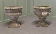 Pair Mid 20th Century Weathered Garden Planters