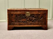 Petite Carved Camphor Wood Chest