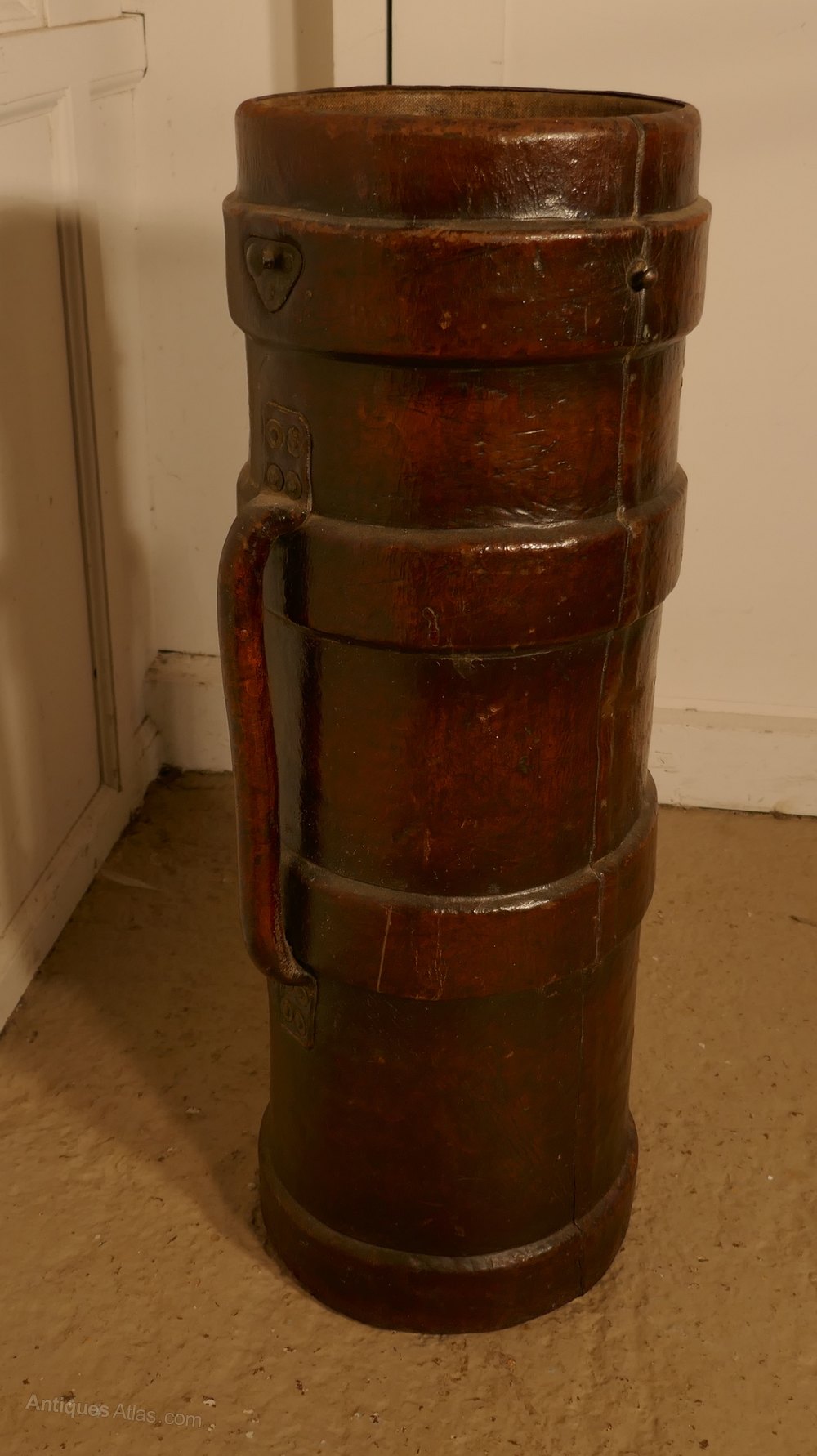 Antiques Atlas Quirky Leather Umbrella Stand,WWI Shell Carrier