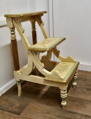 Regency Style Painted Library Steps