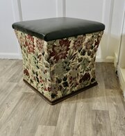 Regency Waisted Upholstered Ottoman, Window Stool