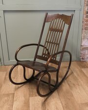 Vienna Secession Bentwood Rocking Chair Attributed To