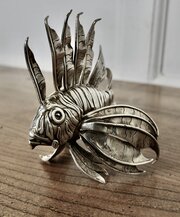 Silver Lion Fish Model Signed by  Mario Bucellati