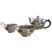 Silver Plated Three Piece Tea Set By Walker & Hall