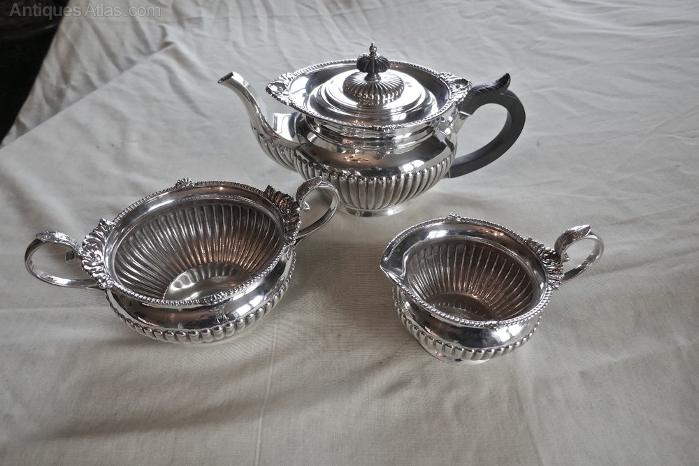 Antiques Atlas Silver Tea Set By Walker & Hall, Sheffield 1894