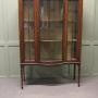 Tall Edwardian Bow Front Glazed Display Cabinet