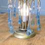 Turquoise Tear Drop Lustre Bed Side Lamp
